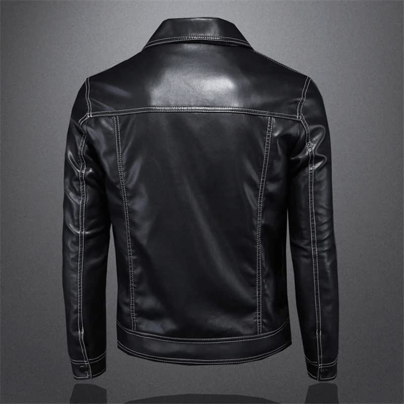 Amazon.com: YMGSCC Autumn Leather Jacket Men's Coat